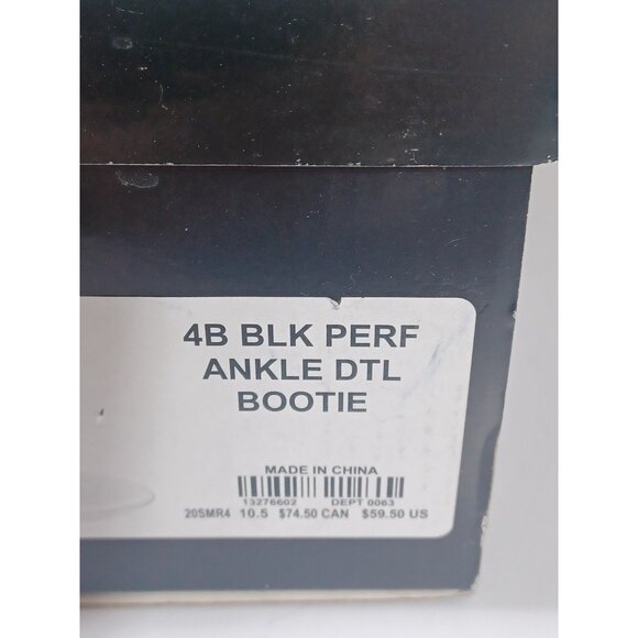 New Torrid Size 10.5 4B Wide Black Perforated Ankle Boot Bootie Suede Look - Picture 4 of 11